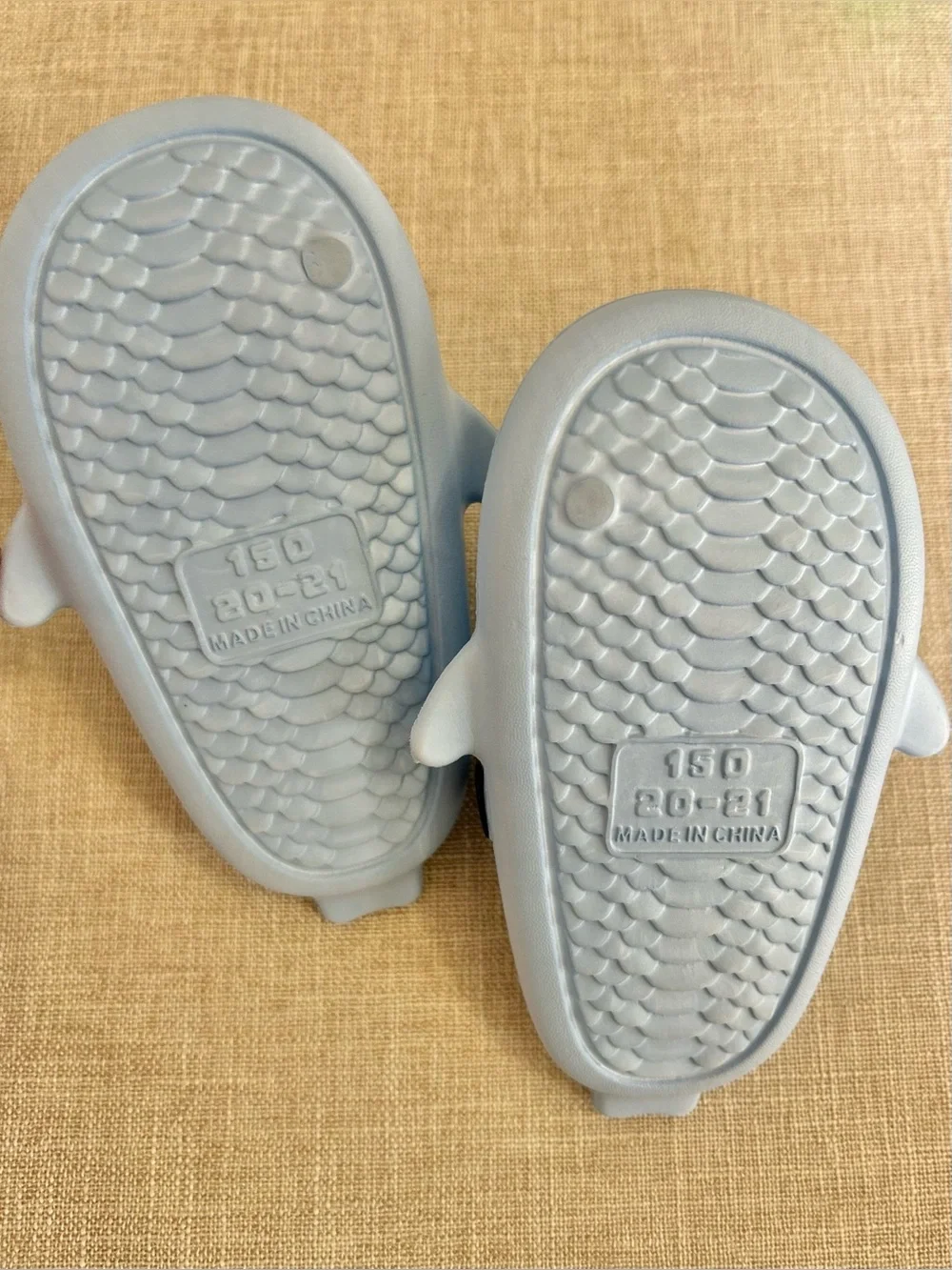 Toddler Shark Slides Light Blue Waterproof Clogs Vacation Open Toe Boy Sandals 6
